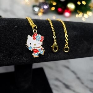 NEW Hello Kitty Winter‎ Ice Skating Christmas Holiday Fashion Necklace